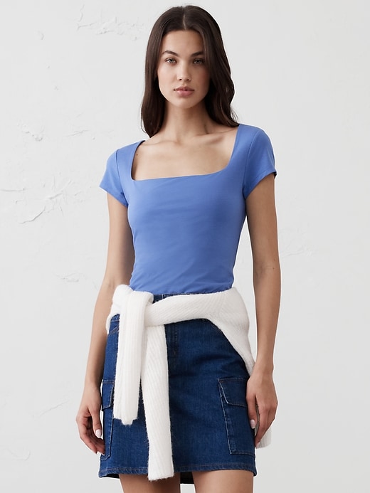 Soft Stretch Open Back Top