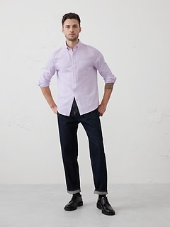 【現行】 Slim Fit Cotton Oxford Shirt TOKYO SLIM FIT - Button Down Oxford Sea Island Cotton