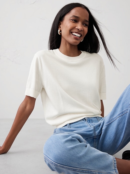 Forever Short-Sleeve Sweater | Banana Republic Factory