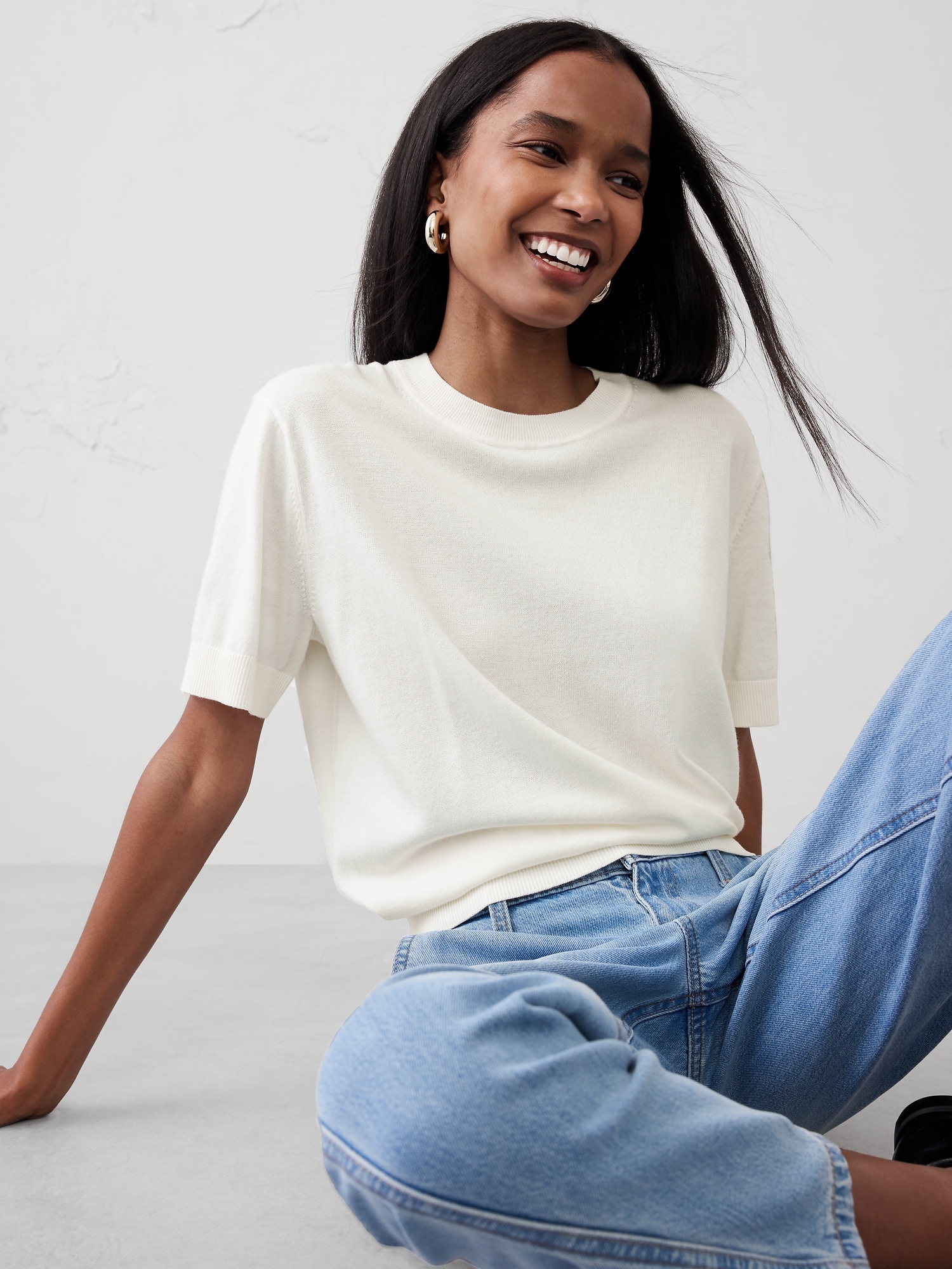 Forever Short-Sleeve Sweater