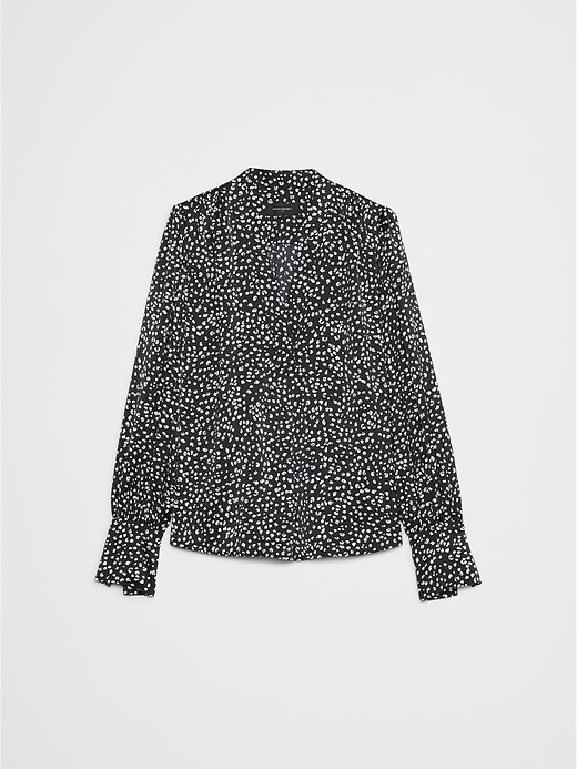 Crepe Volume-Sleeve Blouse | Banana Republic Factory