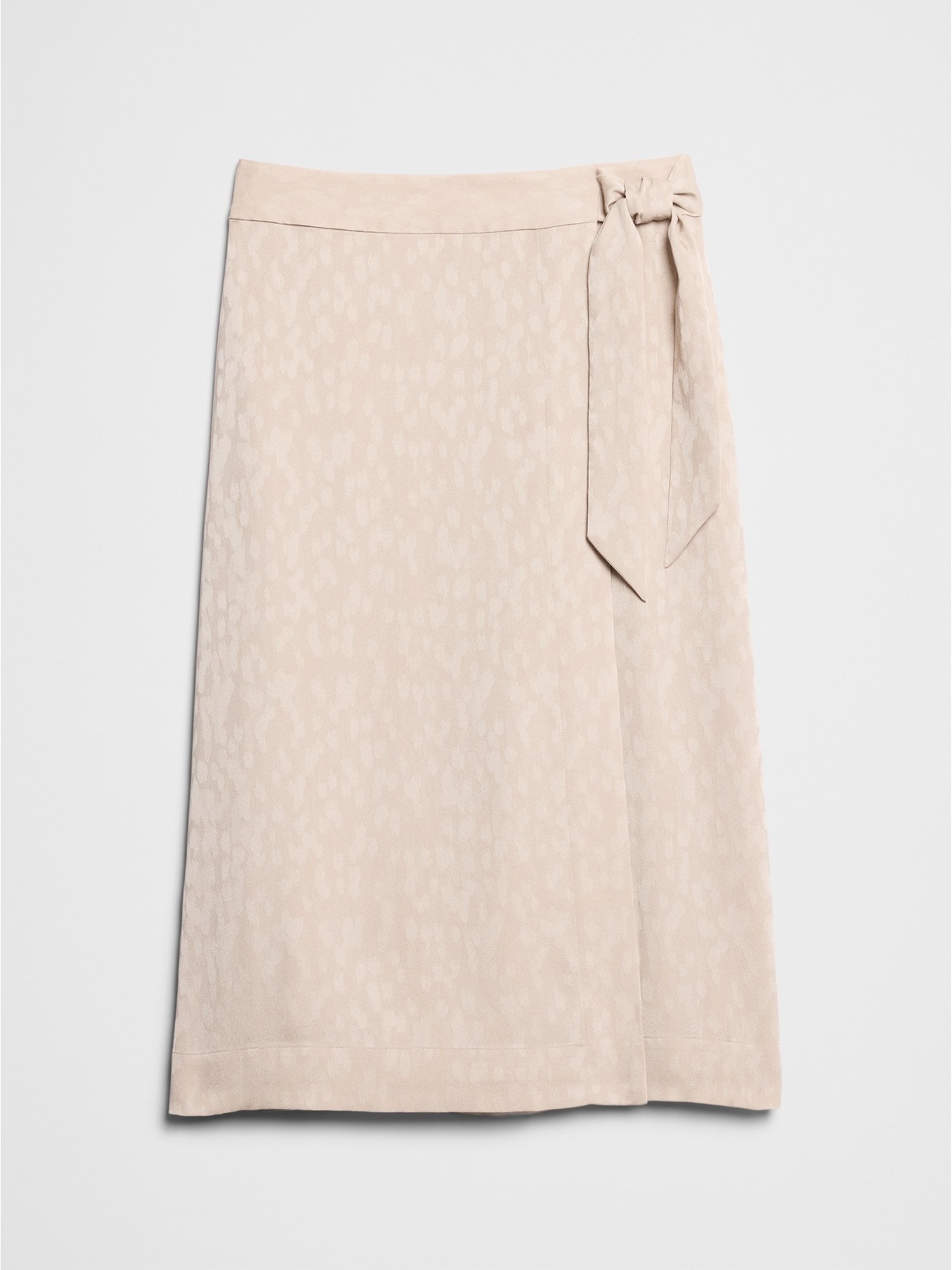 Jacquard Wrap Midi Skirt