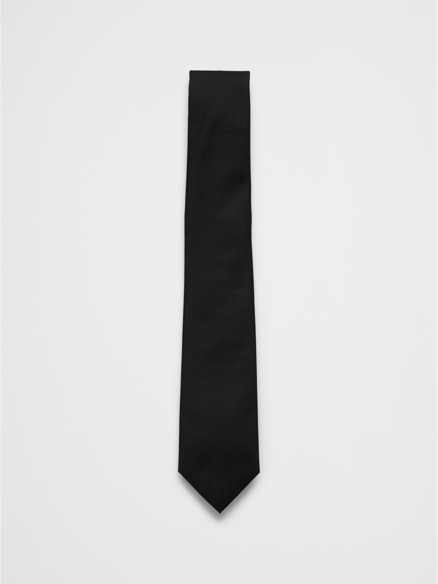 Black Super Micro Square Textured Tie