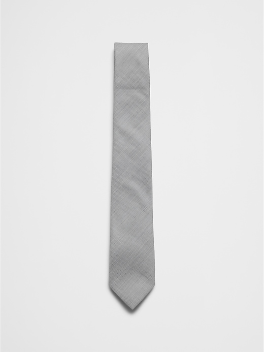 Black Micro Pin Dot Grid Tie