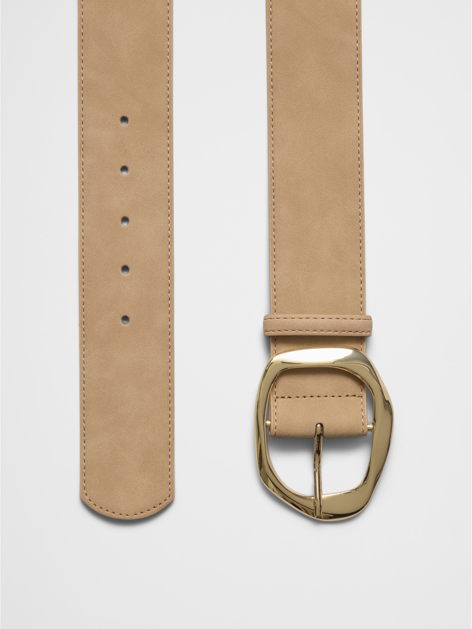 Vegan Suede Buckle Belt