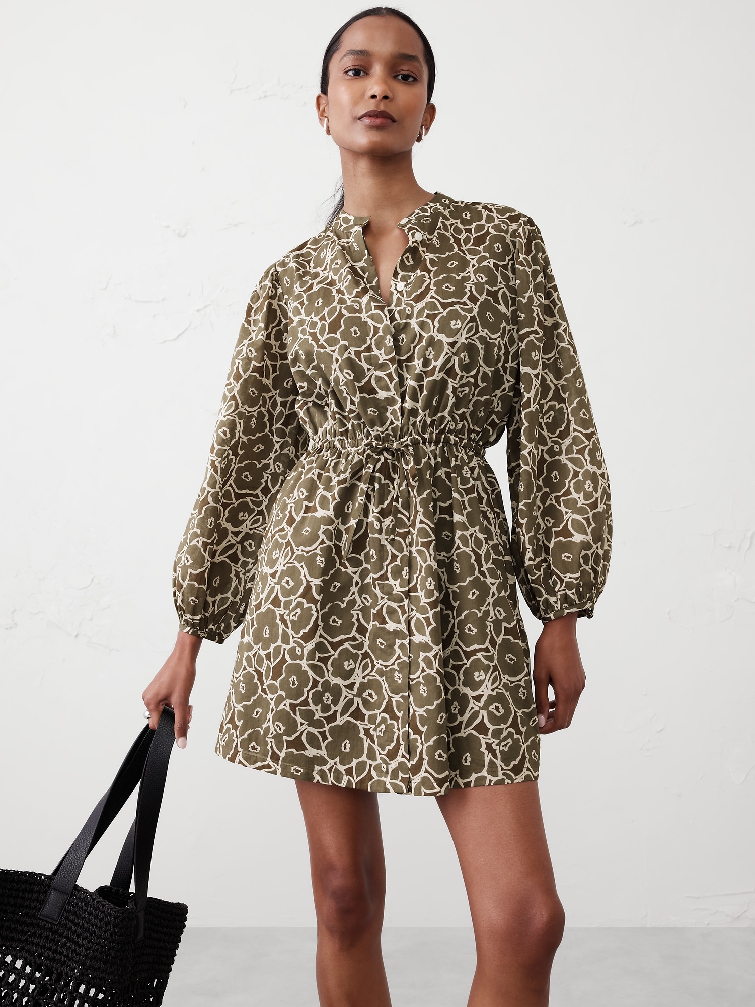 Voile Mini Shirtdress