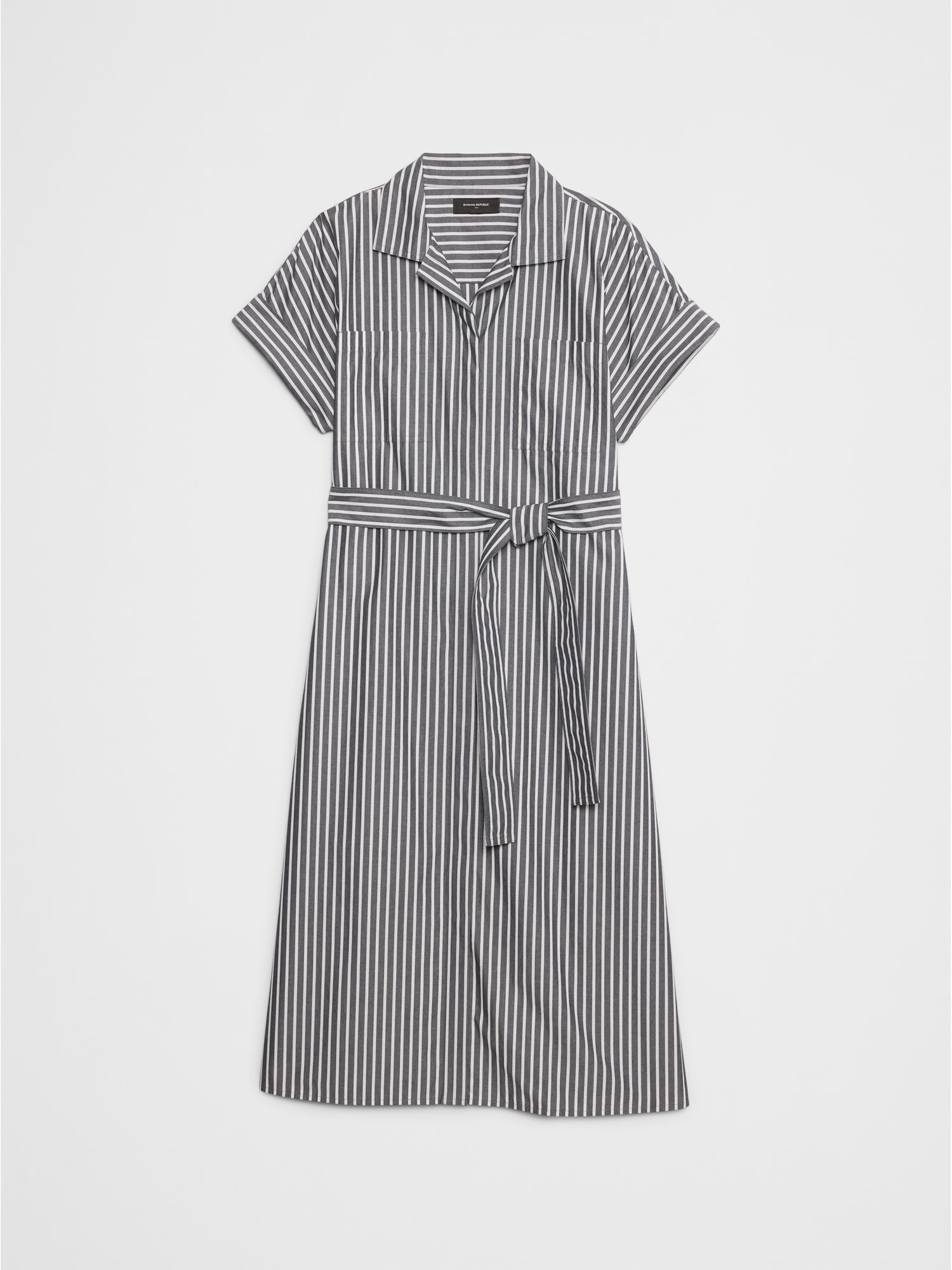 Tie-Waist Midi Shirtdress