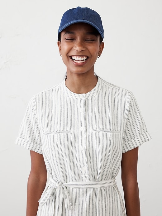 Linen-Blend Utility Midi Shift Dress | Banana Republic Factory Linen-Blend Utility Midi Shift Dress | Banana Republic Factory