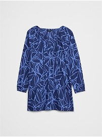 Tie-Neck Poplin Mini Dress