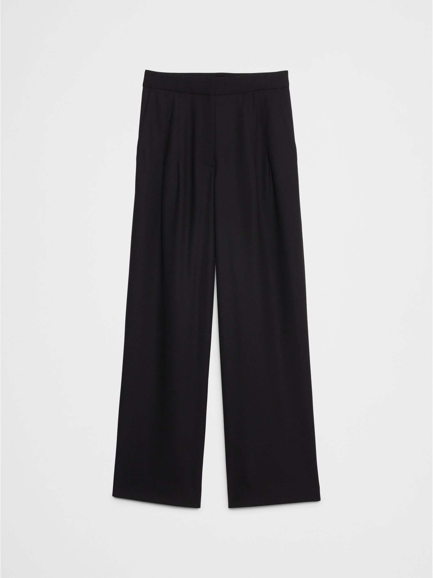 High-Rise Wide-Leg Pleated Pant