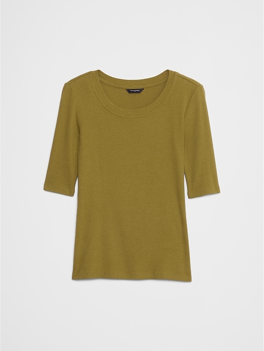 Ribbed Elbow-Sleeve T-Shirt, photo 19 of 20