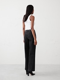 Straight High-Rise Two Tone Jean