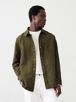 [PLACE STUDIO] Vegan Suede Soft-overfit Shirt Jacket★人気★ PLACE STUDIO] Vegan Suede Soft-overfit Shirt Jacket☆人気