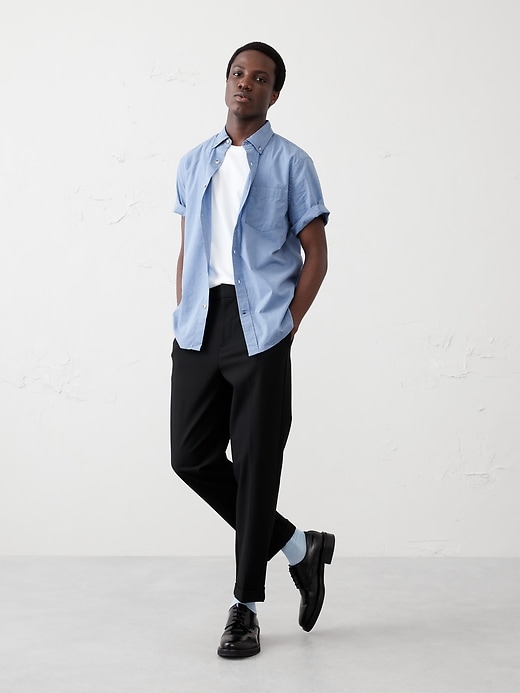 Slim Linen-Blend Shirt
