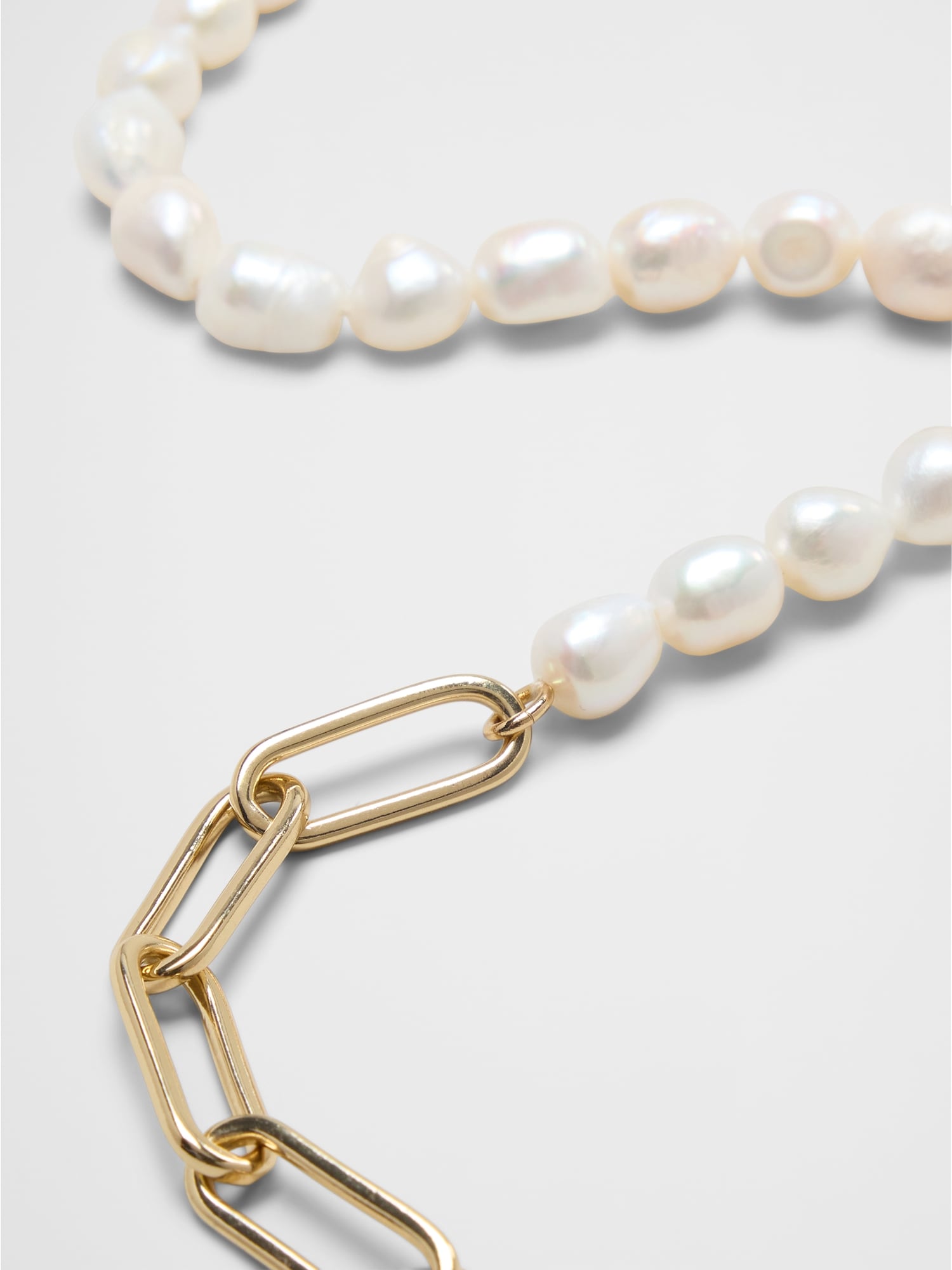 Pearl Chain Link Necklace