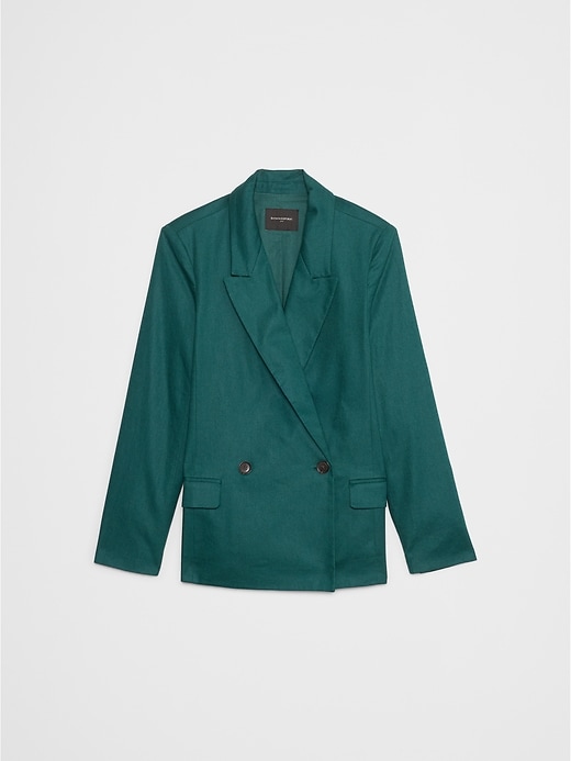 Linen-Blend Boyfriend Blazer | Banana Republic Factory