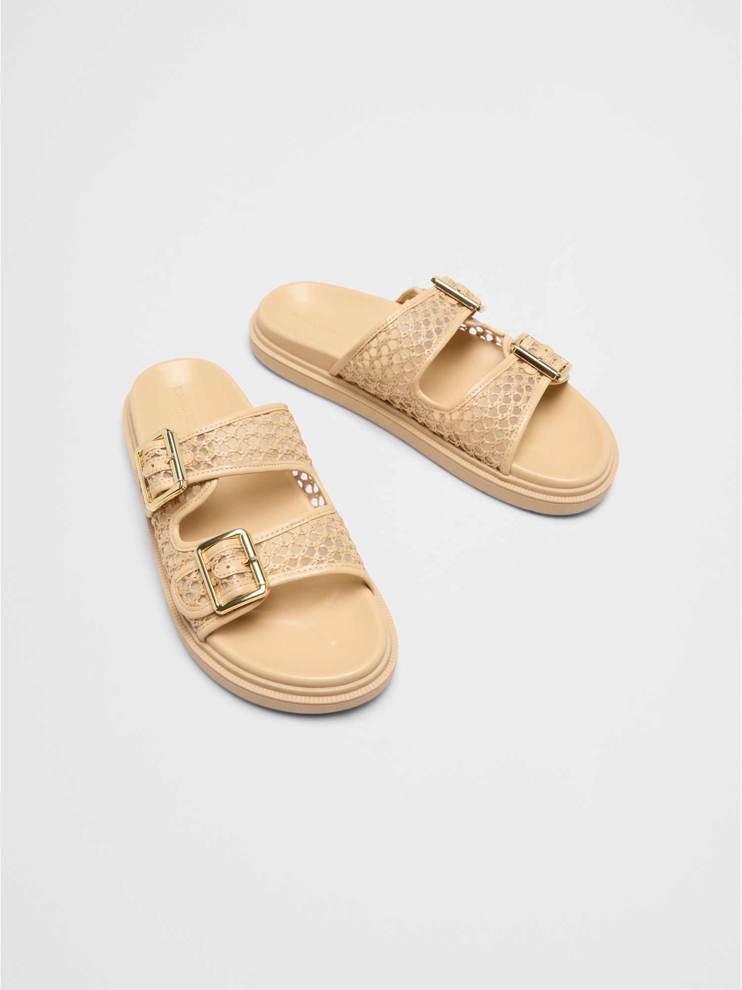 Double Strap Buckle Sandal