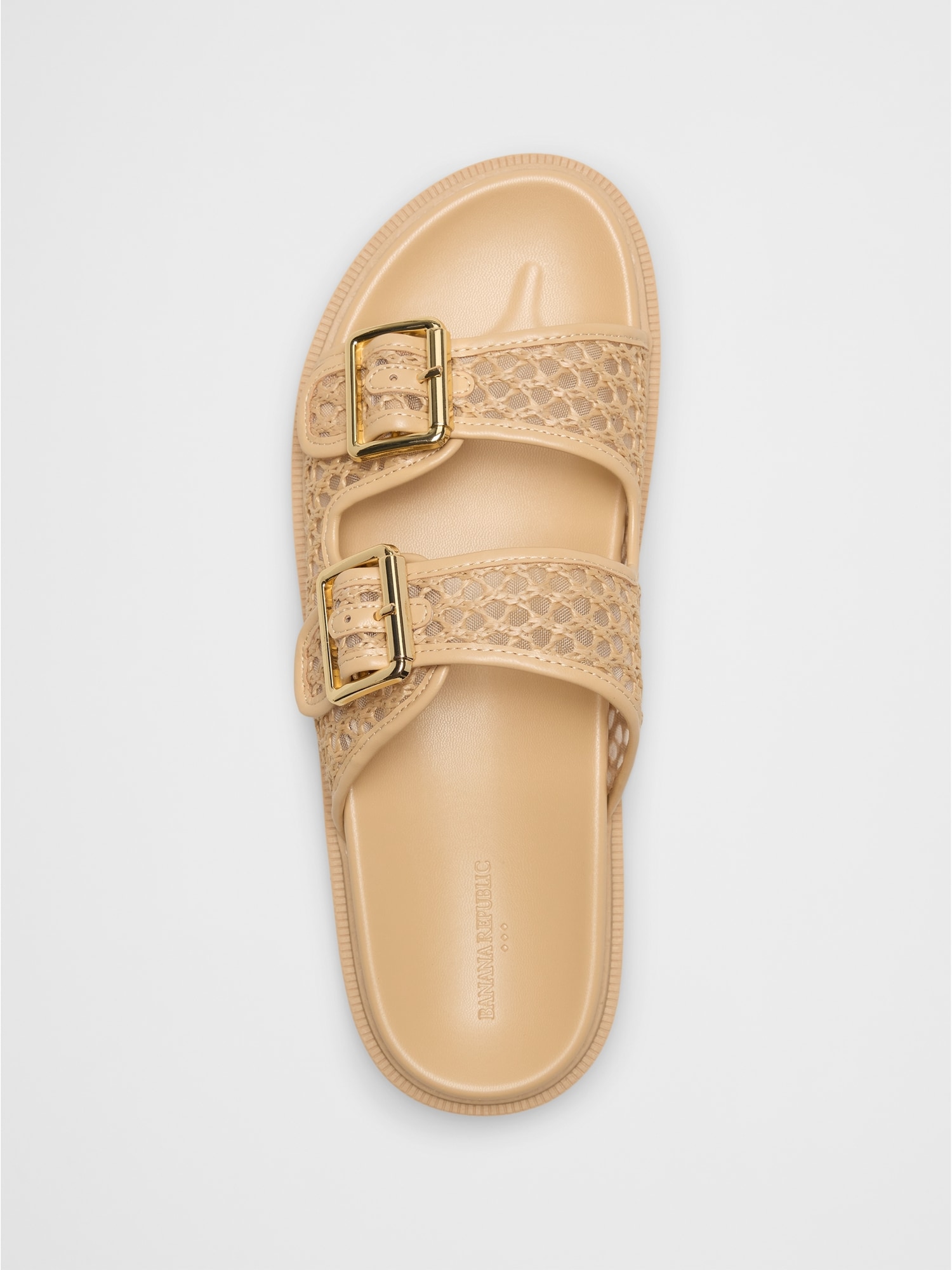 Vegan Leather Buckle Sandal