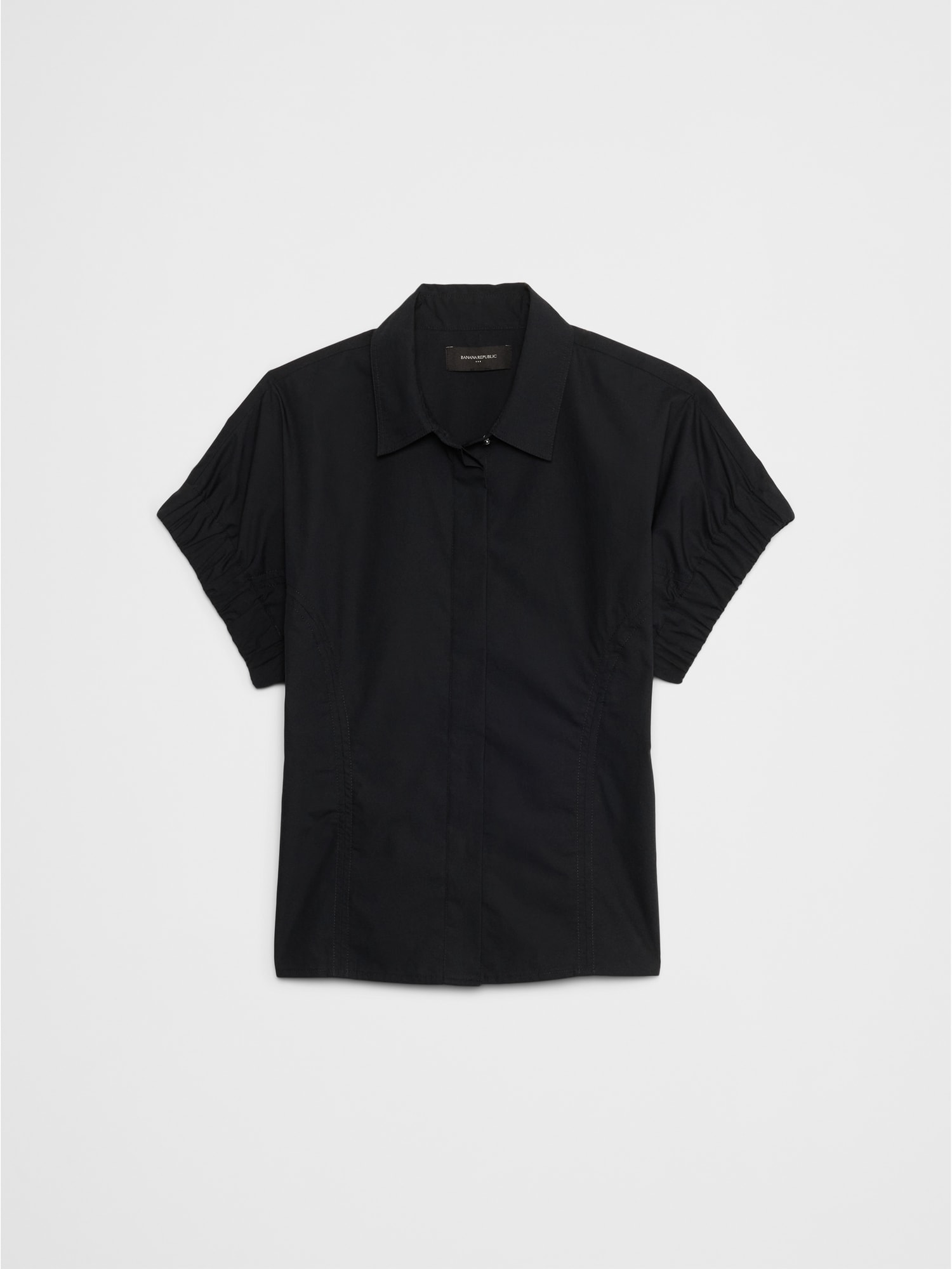 Seamed Poplin Shirt