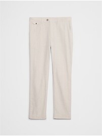 Slim-Straight Linen-Blend Trouser