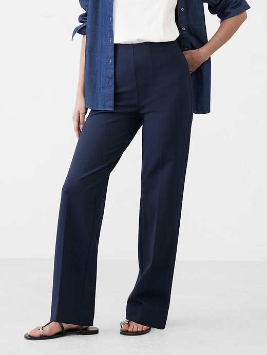 Straight Ponte Pull-On Pant | Banana Republic Factory