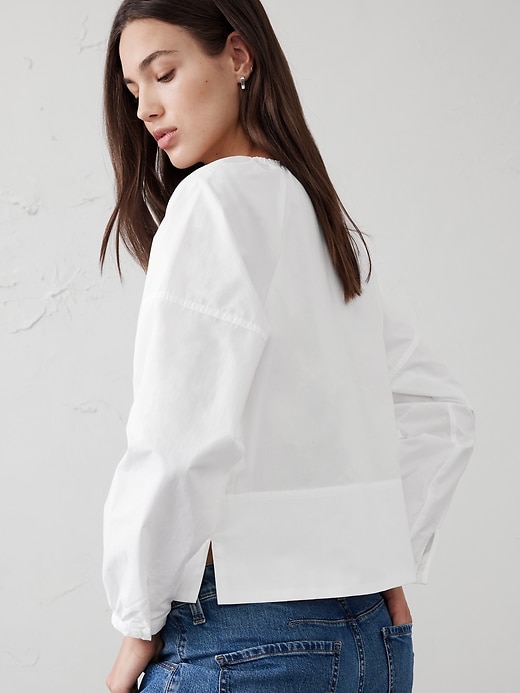 Shirred Popover Shirt | Banana Republic Factory