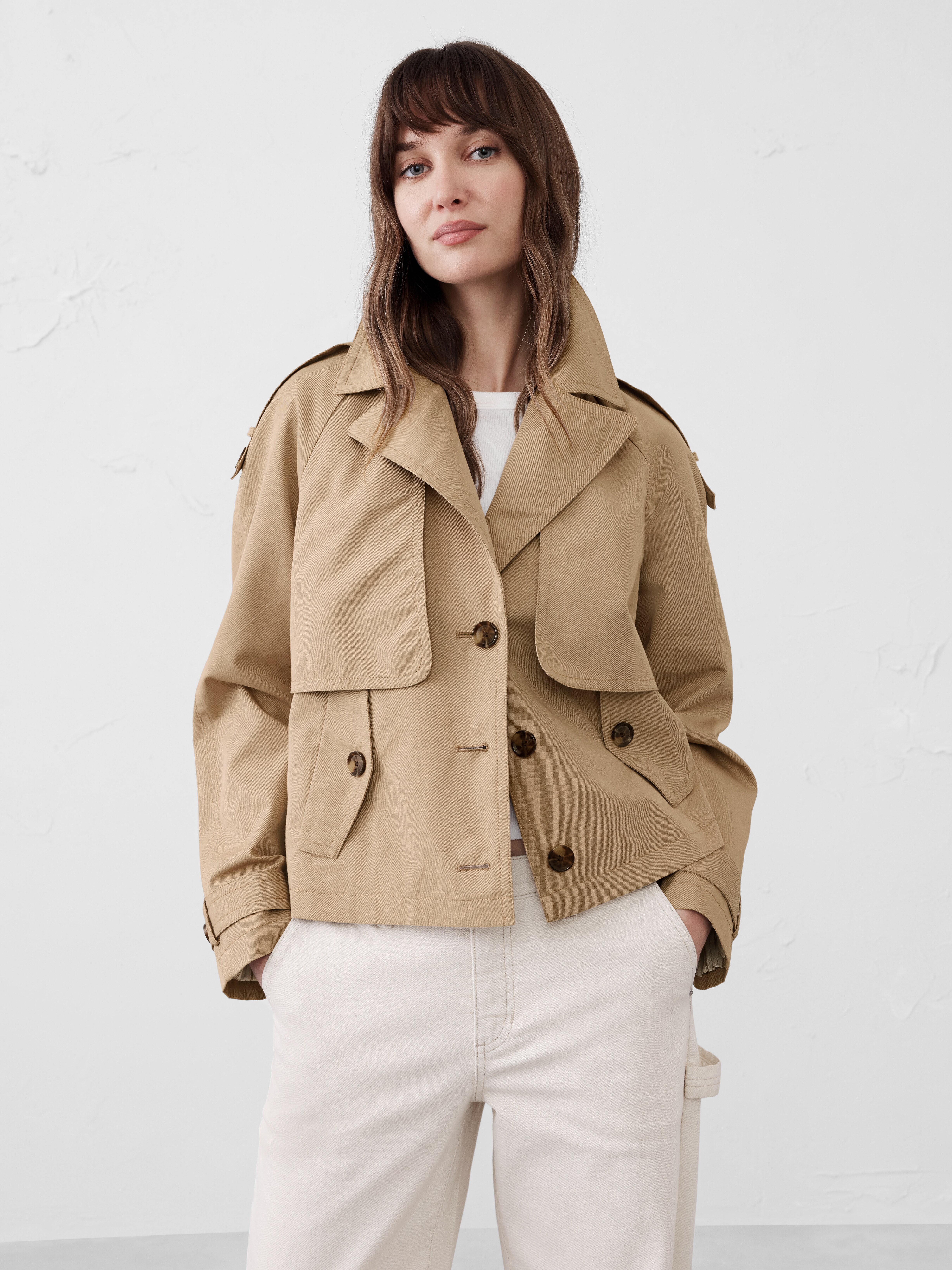 ジャケット・アウター Her lip to Noble Short Trench Coat Her lip to（ハーリップトゥー）の「Noble Short Trench Coat