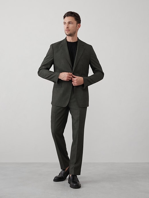 Tailored-Fit Crosshatch Suit Jacket | Banana Republic Factory