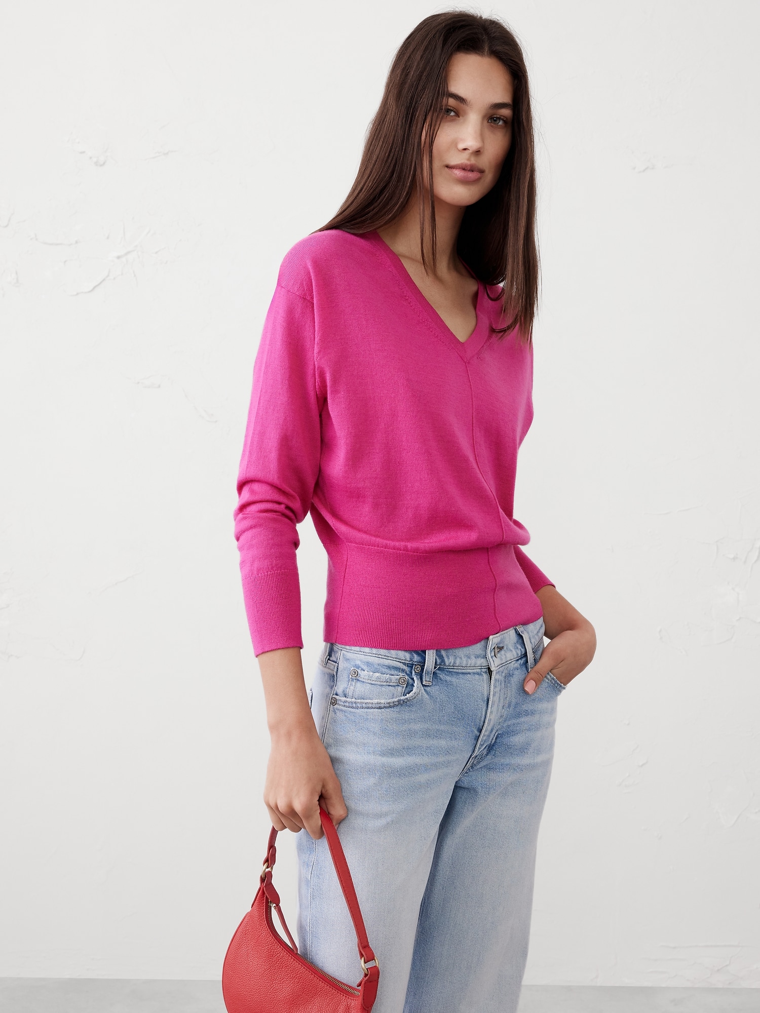 Merino Wool V-Neck Sweater