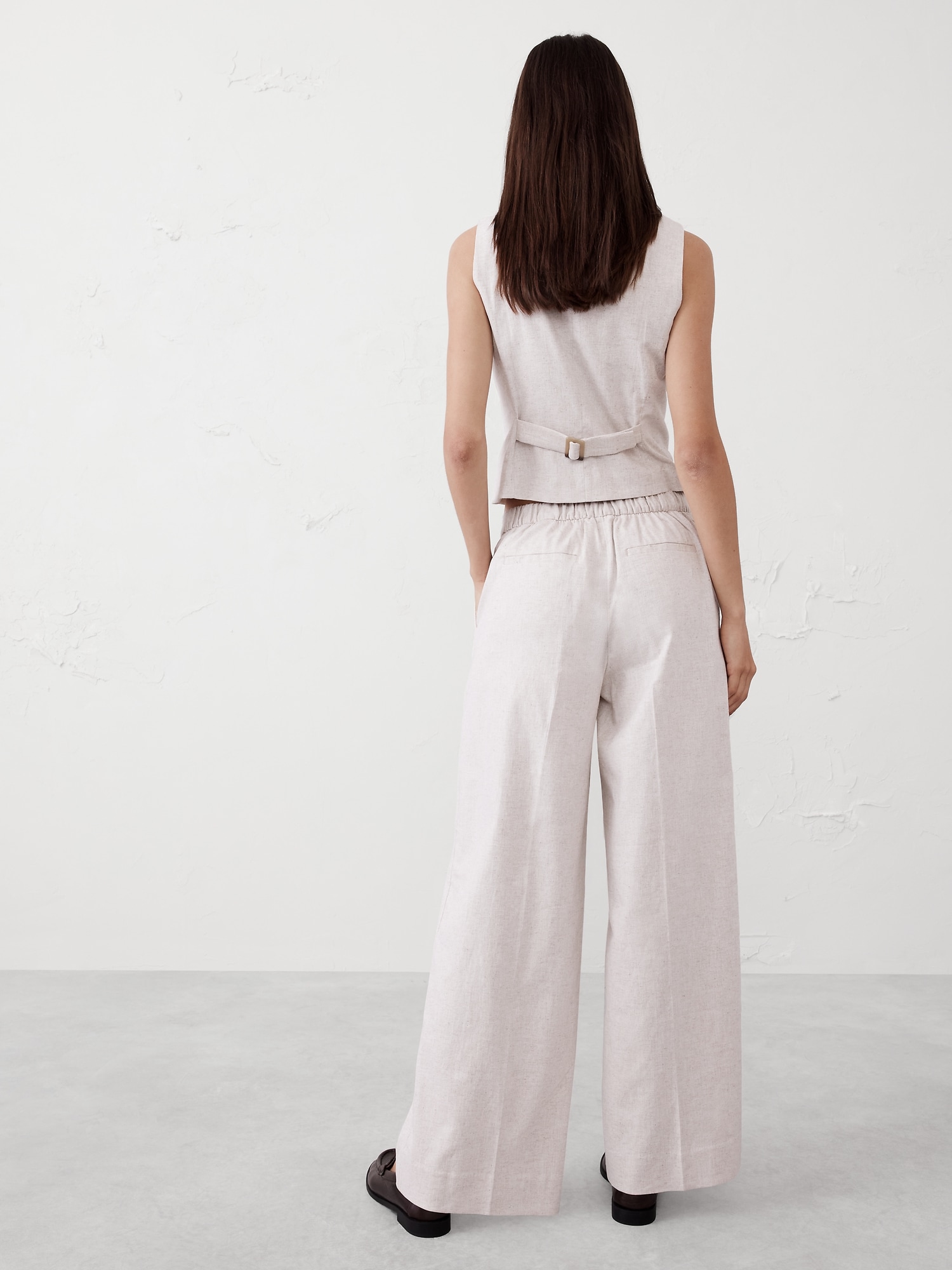 Hayden Linen-Blend Wide-Leg Pant