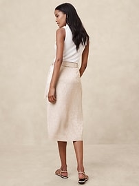 Jacquard Wrap Midi Skirt | Banana Republic Factory