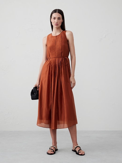banana republic organza dress Tie-Waist Organza Maxi Dress