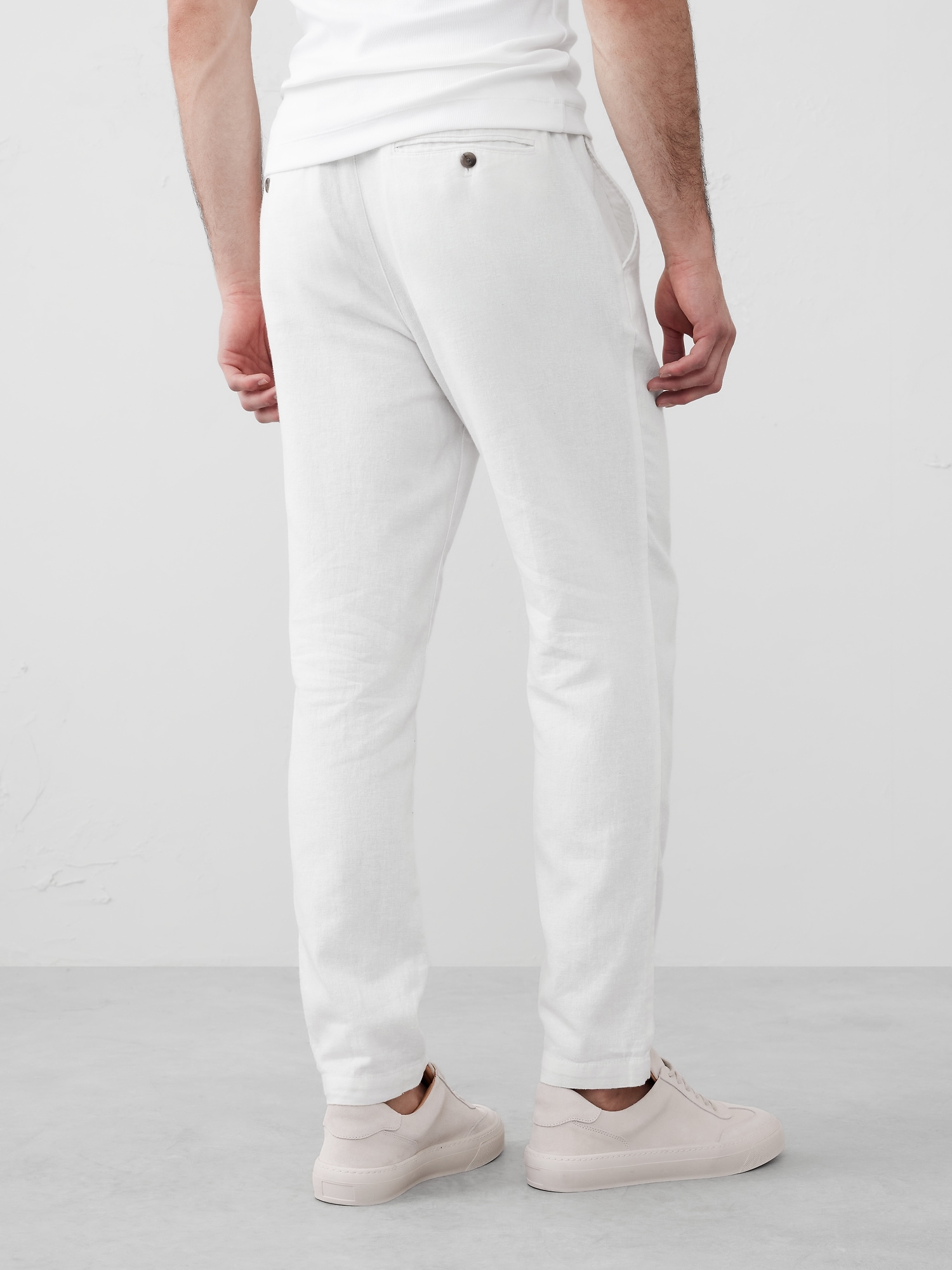 Athletic Linen-Blend Pant