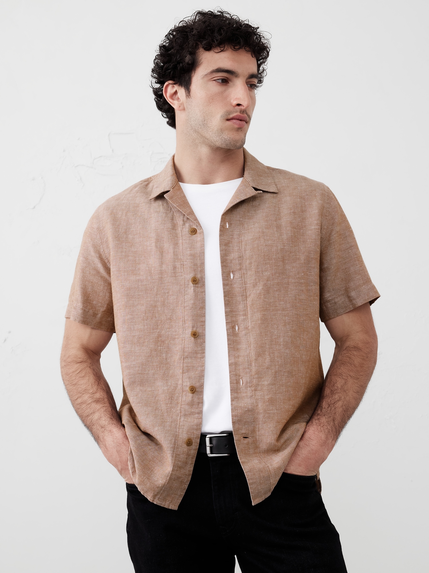 Linen-Blend Resort Shirt