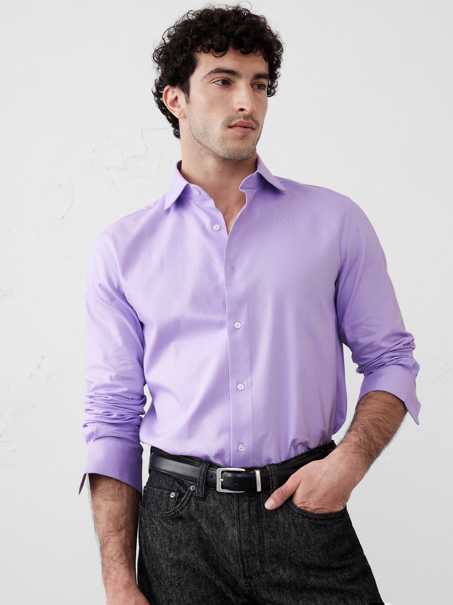 Slim Dobby Dress Shirt