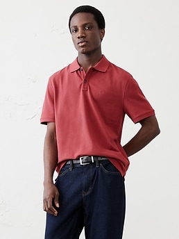 Slim Cotton Pique Polo | Banana Republic Factory