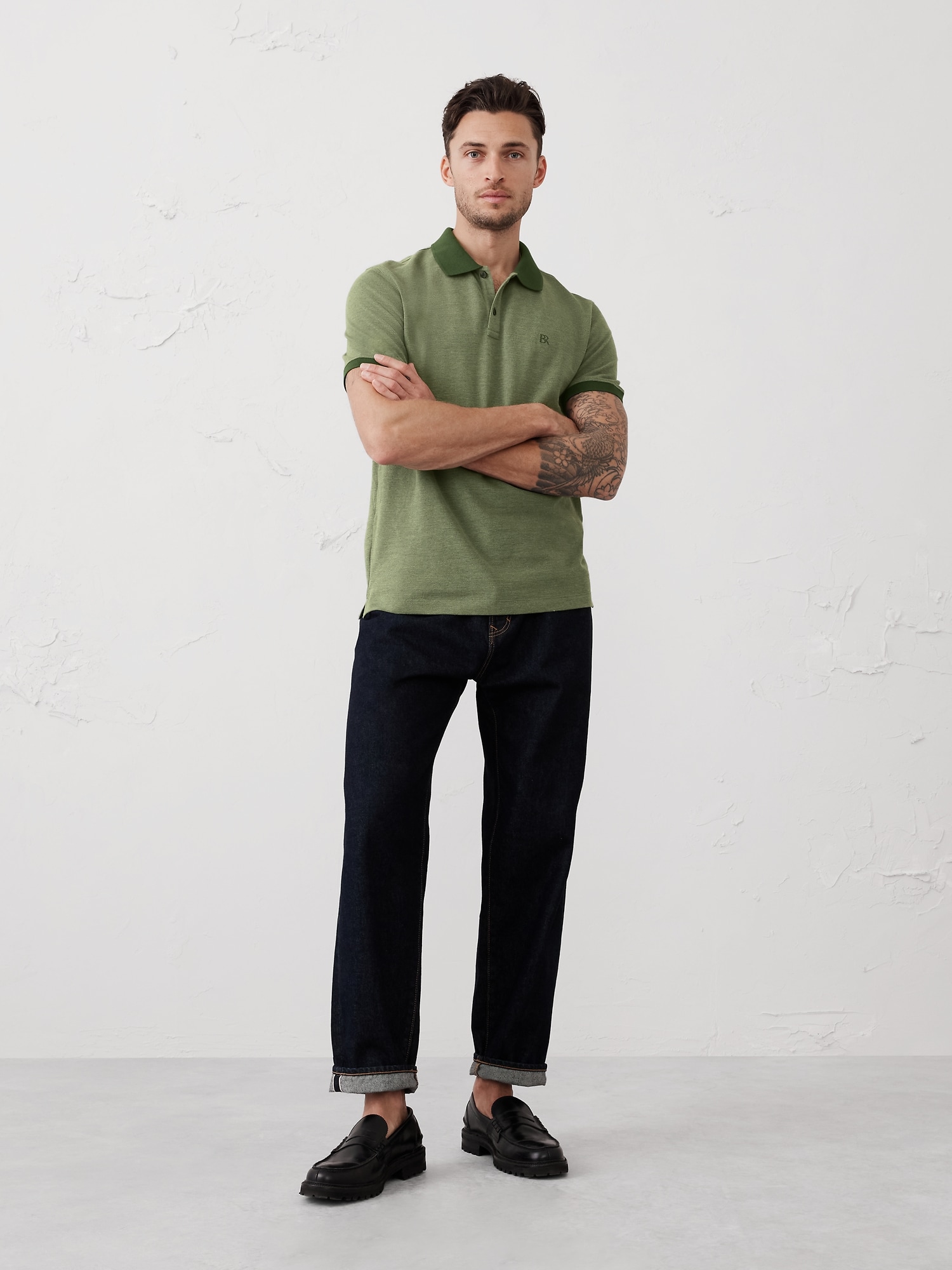 Slim Cotton Pique Polo