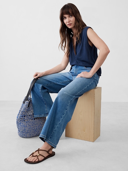 【こうすけ】 BANANA REPUBLIC Wide-Leg Jumpsuit | Banana Republic Factory