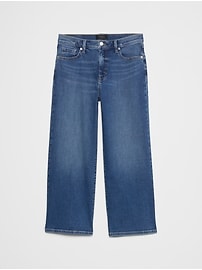Wide-Leg High-Rise Cropped Jean