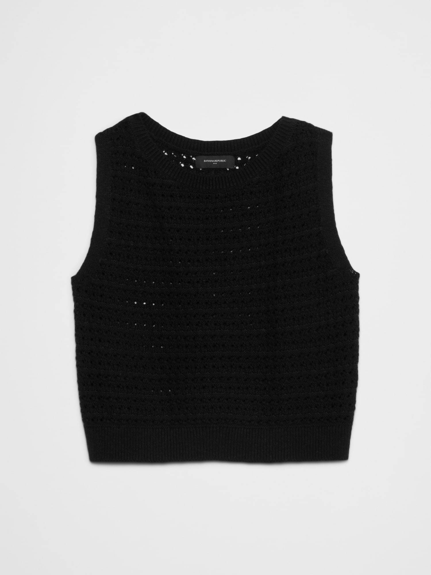 Open-Stitch Sweater Tank