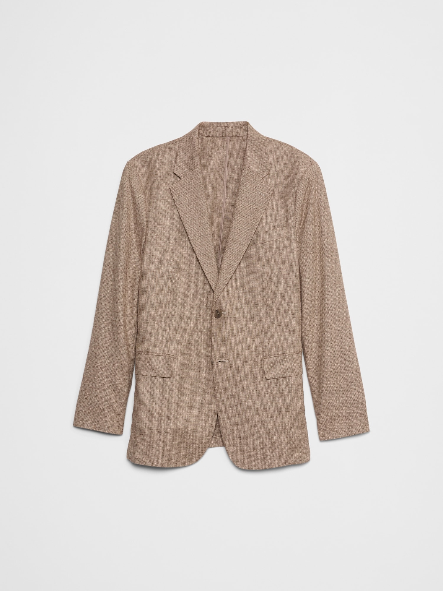 Tailored-Fit Linen-Blend Herringbone Suit Jacket