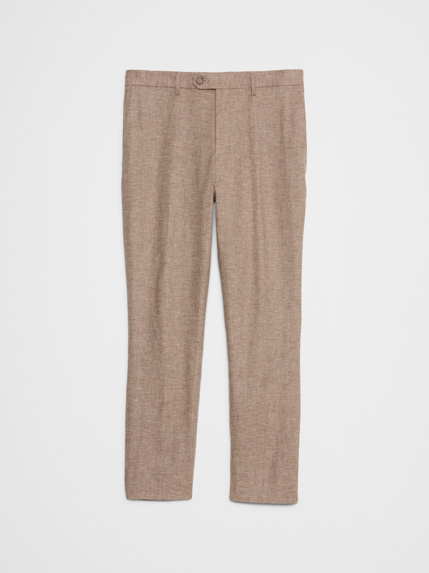 Tailored-Fit Linen-Blend Herringbone Suit Trouser