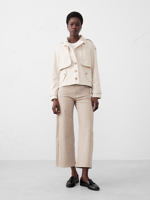 BANANA REPUBLIC オーバーサイズショートトレンチコート Short Trench Jacket | Banana Republic Factory