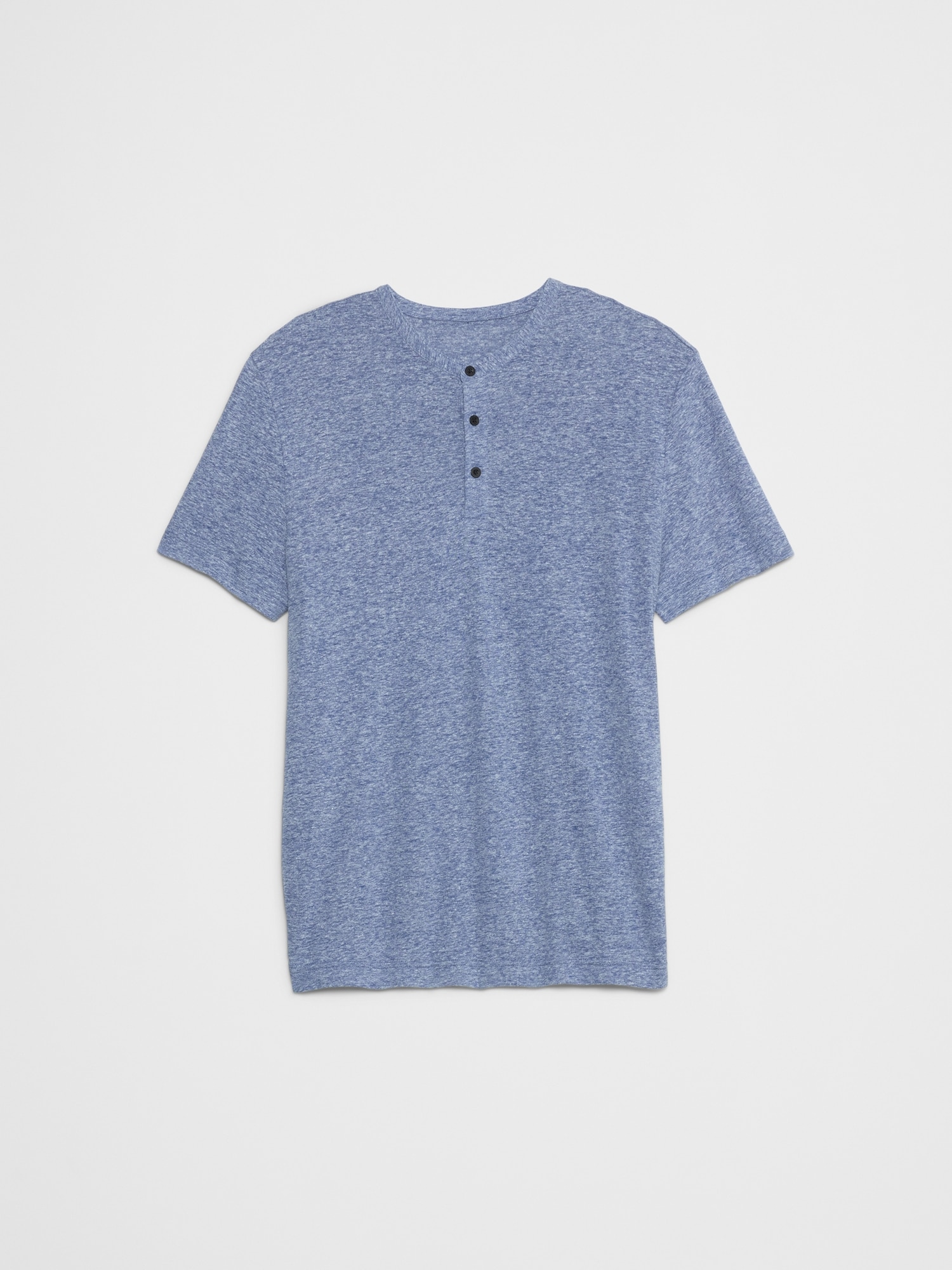 Slim Linen-Blend Notch T-Shirt