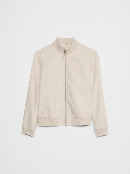Cotton-Linen Bomber Jacket