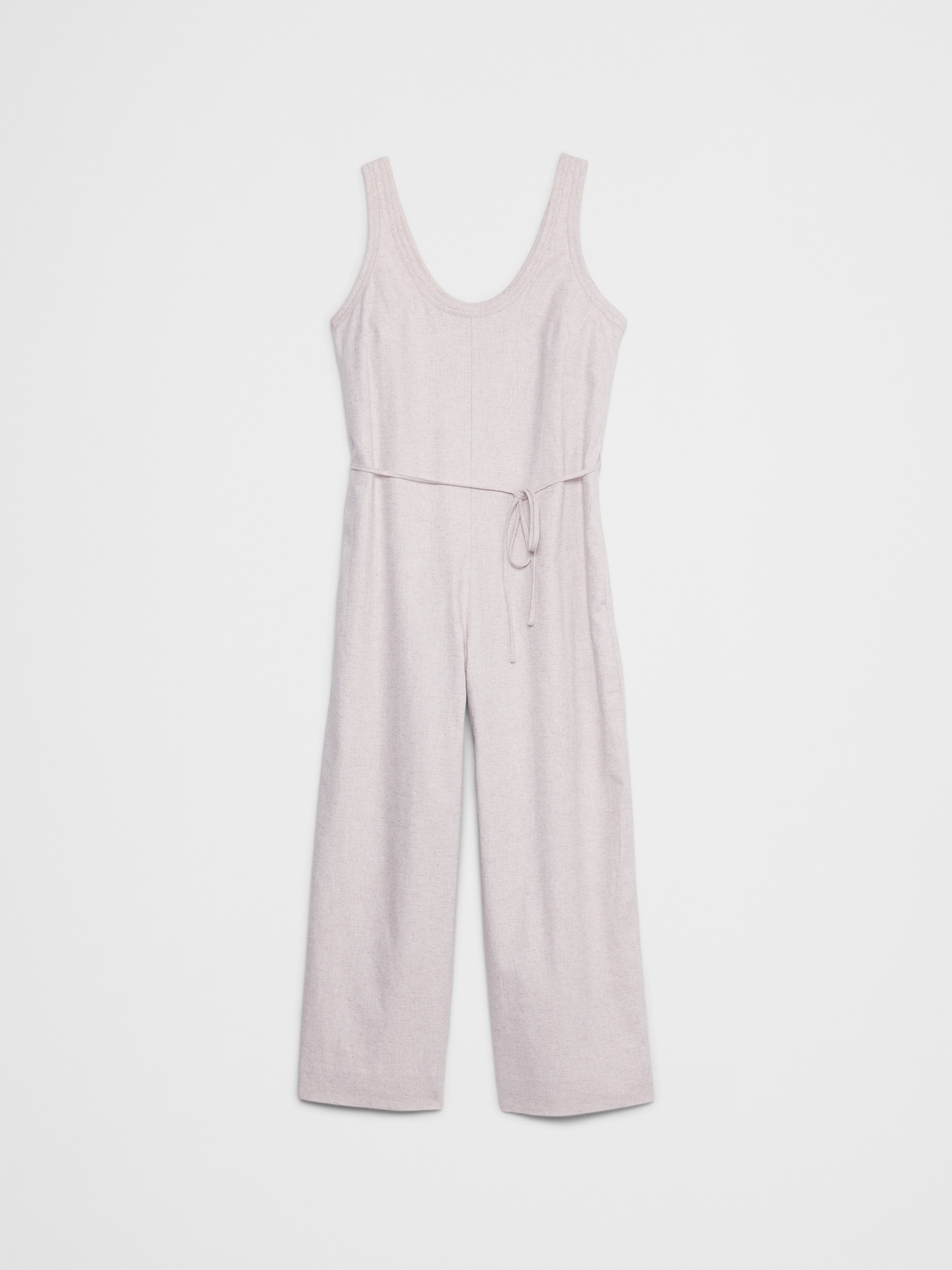 Linen-Blend Wide-Leg Jumpsuit