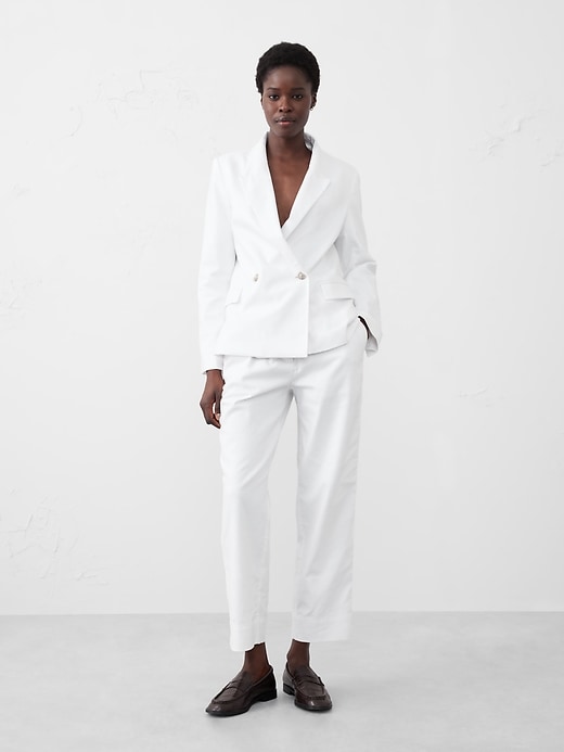 Wide-Leg High-Rise Cropped Jean