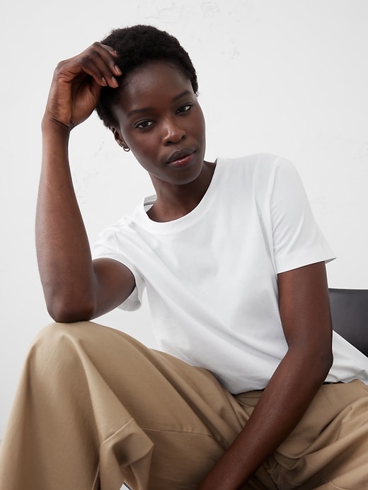 Premium Cotton Relaxed Perfect T-Shirt | Banana Republic Factory