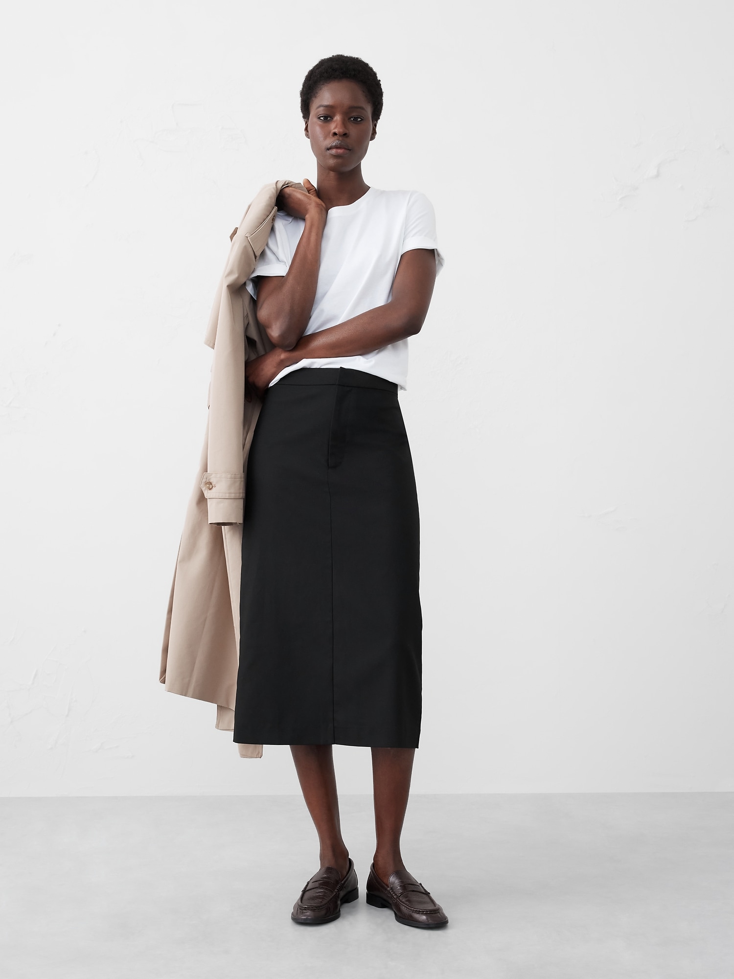 Tailored Midi Skirt