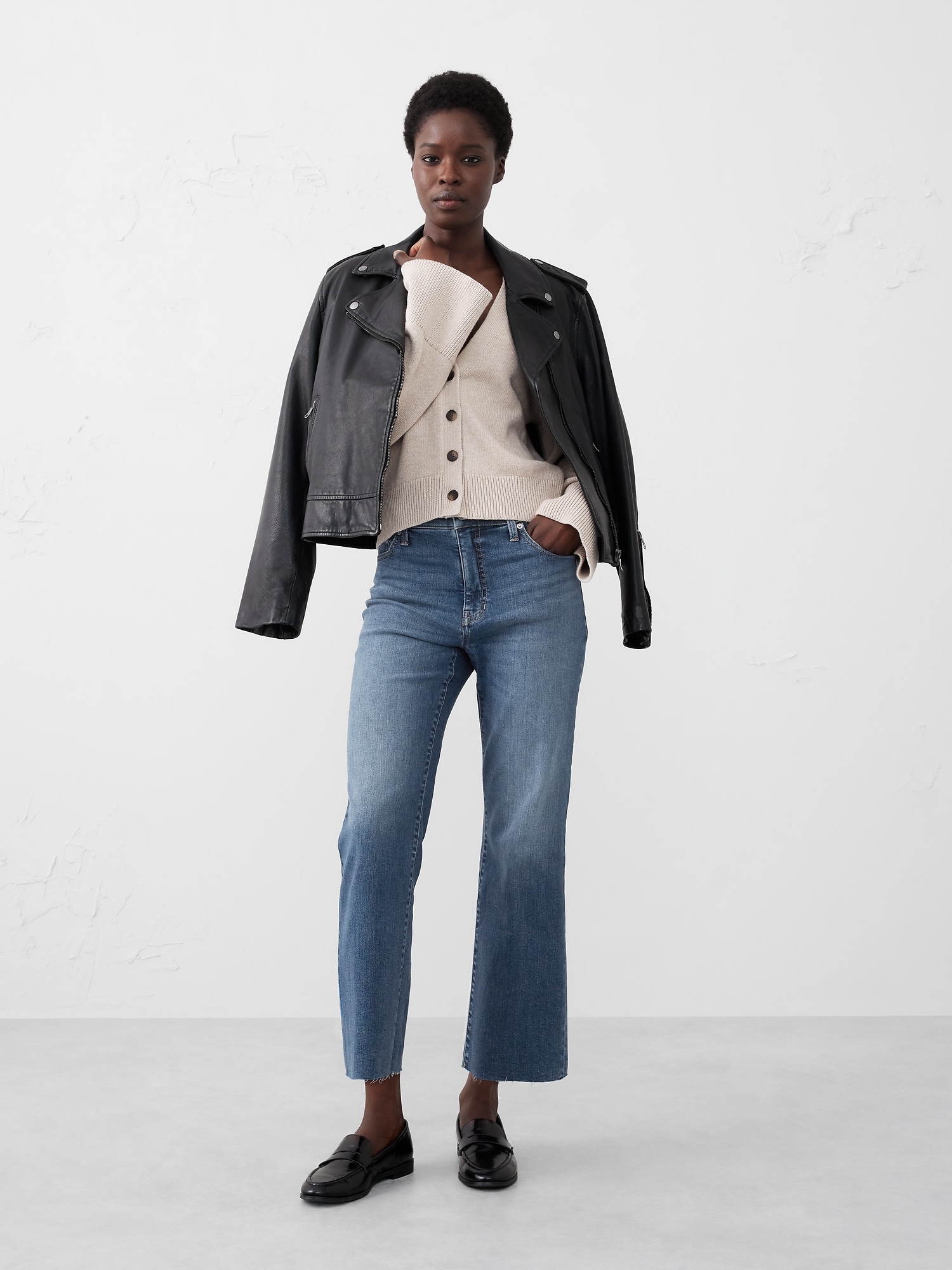 High-Rise Bootcut Cropped Jean